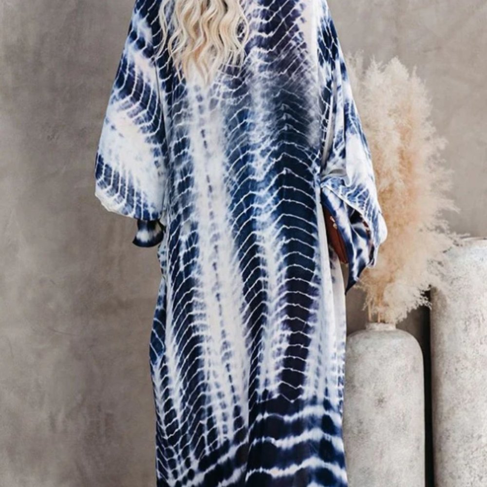 Blue tie dye kimono lovestitch